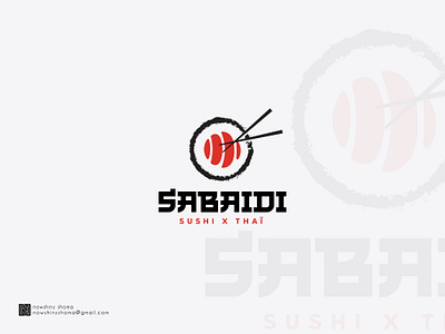 Sushi X Thai company graphic design illustration japan logo logo design minimal modern logo restaurant sushi sushi logo thai