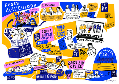 Scribing (in italian this time!) business illustration digital scribing doodles eu europa european community graphic design illustration live illustration sketch notes visual scribing visual thinking vote