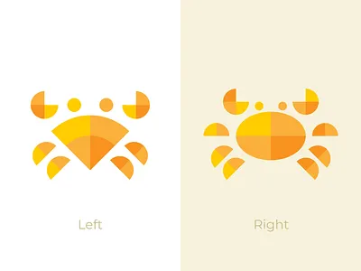 Crab Logos - Left or Right? animal animal logo branding crab crab logo creative dainogo design logo logo design logo portfolio logofolio logos mark modern logo symbol