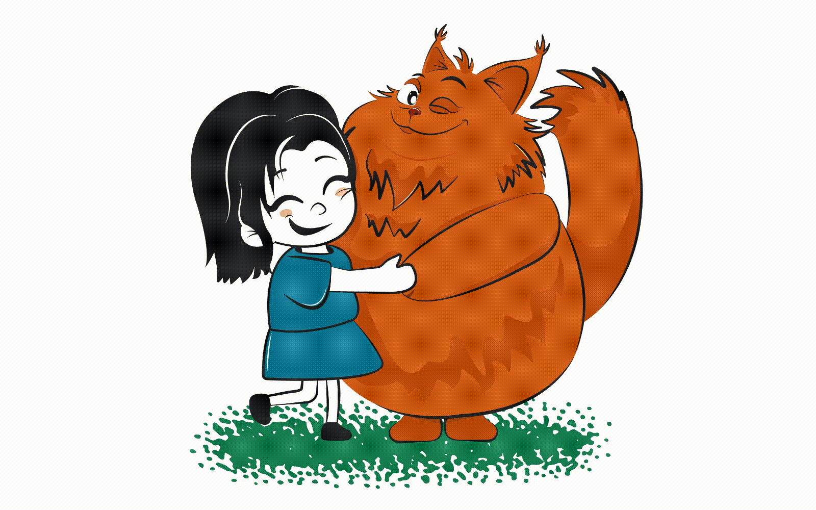 cute-girl-and-cat-designs-themes-templates-and-downloadable-graphic