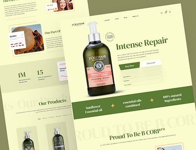 Organic Oil Website landing page oil oil website olive olive oil organic oil sunflower oil uiux web design website