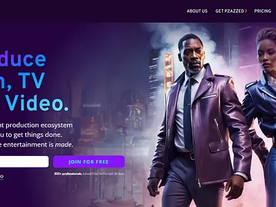 Pzaz homepage design branding clean ui design graphic design illustration logo naim has ui ux vector