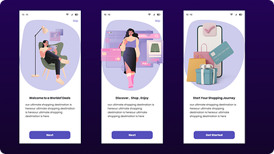 UI Challenge 23 Onboarding Screens daily ui daily ui challenge dailyui challenge ui ui challenge