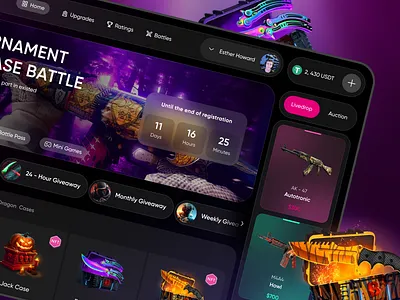 СSC - CS2 Skin Betting Platform bet betting branding cs2 design gambling skins ui ux