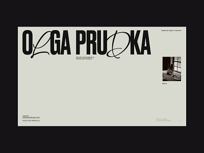 Olga Prudka | Fine Art Photographer black design minimal photo sills swiss typography ui web