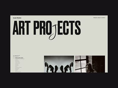 Olga Prudka | Fine Art Photographer design fine art minimal photo swiss typography ui video web