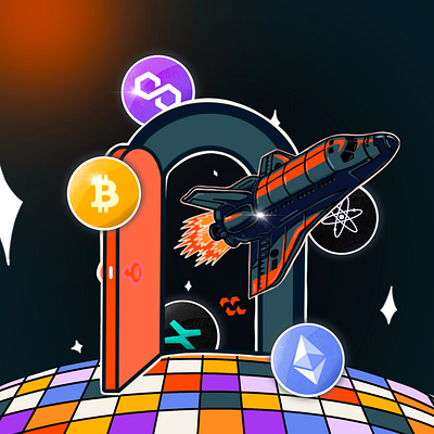 To the moon bitcoin branding crypto design graphic design illustration