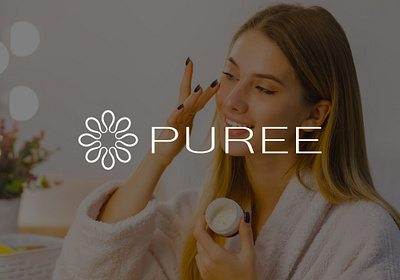 Puree - Cosmetics logo design. brand desing branding branding and identity cosmeyics design designer fashion graphic design icon identity identity designer logo logo design logomark luxury minimal motion graphics simple skincare logo wordmark