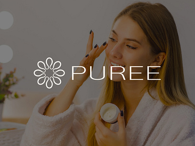 Puree - Cosmetics logo design. brand desing branding branding and identity cosmeyics design designer fashion graphic design icon identity identity designer logo logo design logomark luxury minimal motion graphics simple skincare logo wordmark