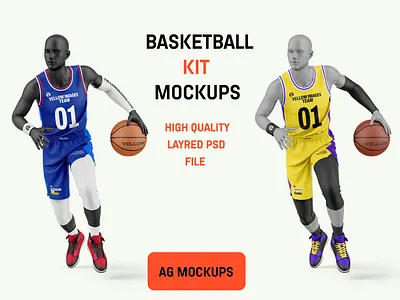 Basketball Kit Mockup PSD 3d 3d mockup apparel mockup basketball jersey mockup basketball uniform mockup brand identity branding branding design clothes mockup free mockup free template graphic design identity logo mockup download mockup free nba sport wear template free