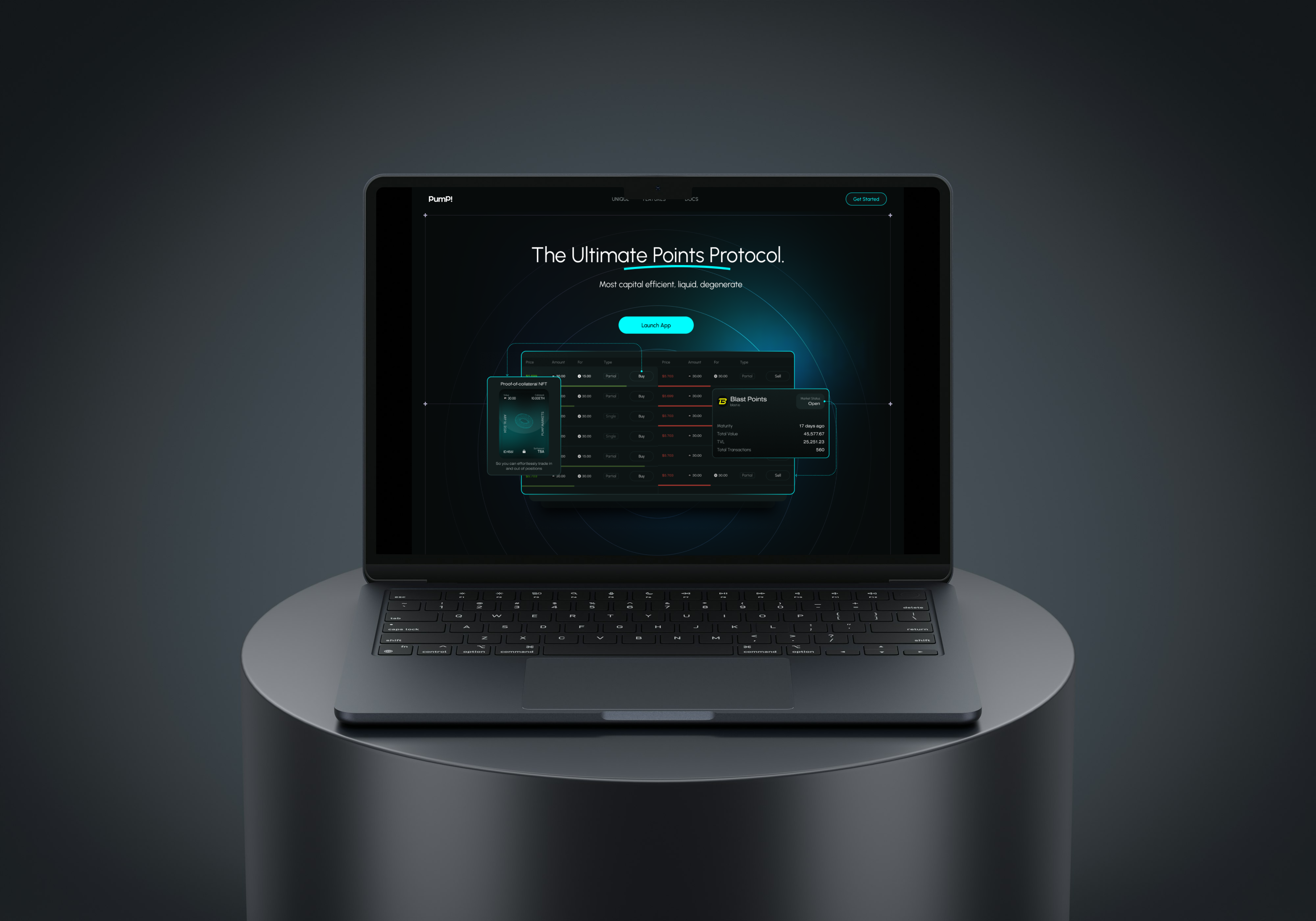 Pre-market Protocol Tokens blockchain crypto tokens webdesign