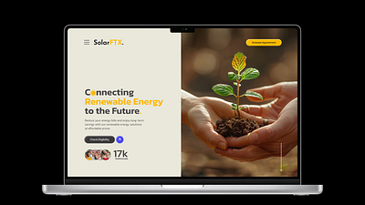 Solar Energy Company Website Design | Solar Energy Landing Page agency energy saving green energy landing page renewable power solar energy solar power ui ui design ui video web web design website website design wind energy wind power