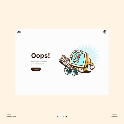 Daily UI 008 / 404 Page Design 404 card daily ui design error illustration logo ui ux