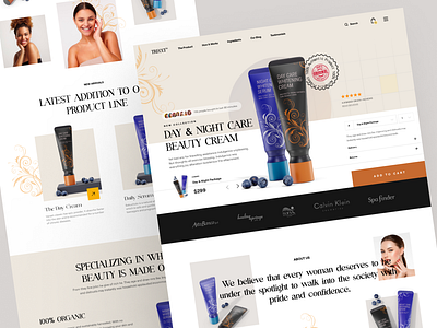 Skincare Product Website beauty cosmetics landing page product serum skincare skincare products uiux web design website