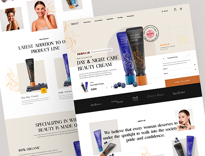 Skincare Product Website beauty cosmetics landing page product serum skincare skincare products uiux web design website