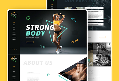 Polygon Fit fitness polygon themeforest ui ui design web design