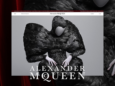 Alexander McQueen | Redesign Concept alexander mcqueen brand design branding company couturier design designer fashion figma homepage interface landing mcqueen redesign concept style ui uiux user interface web design website design