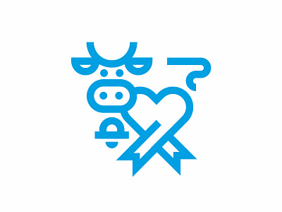 Daily Heart cow daily heart heart logo love moo