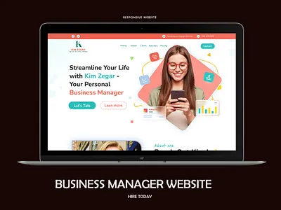 Digital Creator Responsive website 3d branding business manager digital business manager graphic design landing page motion graphics responsive ui ui ux web design