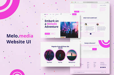 Melo.media Landing Page Design landing page music website ui ui ux website design website header