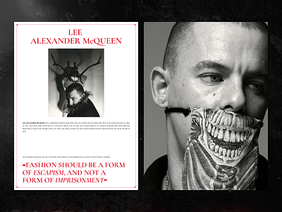 Alexander McQueen | Couturier – Redesign Concept alexander mcqueen brand design branding company couturier design designer fashion figma homepage interface landing mcqueen redesign concept style ui uiux user interface web design website design