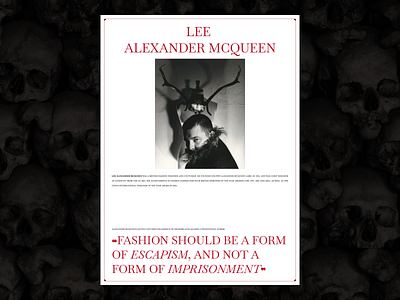 Alexander McQueen | Couturier – Redesign Concept alexander mcqueen brand design branding company couturier design designer fashion figma homepage interface landing mcqueen redesign concept style ui uiux user interface web design website design