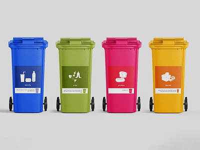 Waste Segregation Label label design pictogram waste segregation label