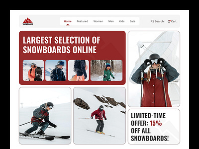 Snowboard - Website Design branding case study codexzel e commerce ice minimalist skateboard snowboard sunglass ui uiux uiux design ux web web design webflow website website design