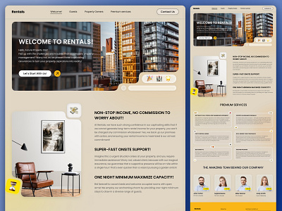 UI Design for Rentals Website app design figma ui ux visual