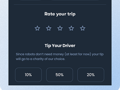 Waymo - Tip Your Driver app design nocode product design product designer ui uxdesign waymo