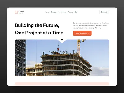 Construction Company Web UI Design agency architects architecture bold building construction design exploration home page interior light property ui ui design ux ux design web web design web site web ui