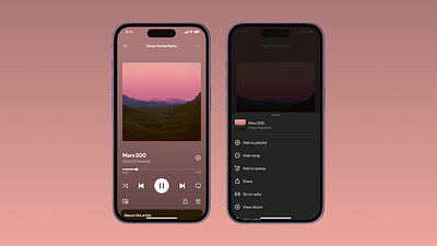 Spotify Menus app clean design illustration interface ios menu minimal spotify ui