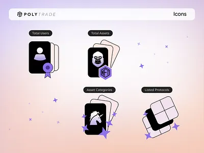 Icons that Define PolyTrade branding design exploration explore graphic design icon icon ux illustration nft poly trade trade ux vector web3