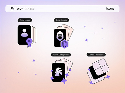 Icons that Define PolyTrade branding design exploration explore graphic design icon icon ux illustration nft poly trade trade ux vector web3