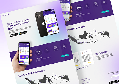 Redesign OVO - Landing Page branding e wallet finance fintech landing page ovo ui web design