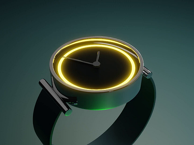 Flashy product 3d animation blender motion graphics watch