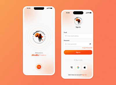 AfroBiz Finders - Mobile Design 3d animation branding graphic design logo motion graphics ui