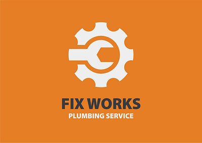 Fix Works Plumbing Logo Design branding design graphic design illustration logo typography vector