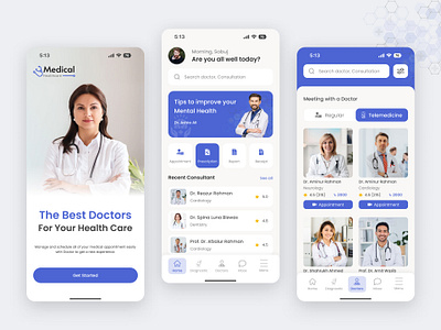 Doctor Consultation Mobile App Design appointment consultation doctor app doctor booking app find doctior graphic design healthcare app hospital app medical app medical care medical scheduling app mobile app online healthcare telemedicine ui design uiux