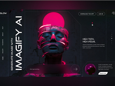 Glow - Web UI Design Concept 3d ai web design ai website design app design fashion web design future fashion web design graphic design image generator ai web design logo reels ui ui design ui design concept ux design web design website design