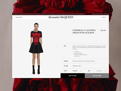 Alexander McQueen | Product – Redesign Concept alexander mcqueen brand design branding company couturier design designer fashion figma homepage interface mcqueen product redesign concept style ui uiux user interface web design website design