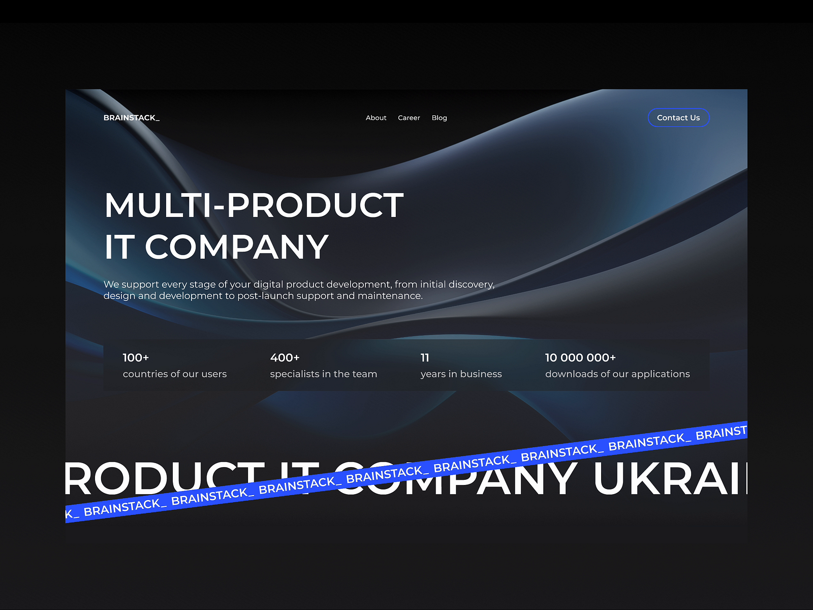 BRAINSTACK_ - redesign by Sofiia Bielysheva on Dribbble