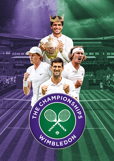 Wimbledon 2024 Poster art design graphic design poster posterdesign sportdesign sports tennis wimbledon