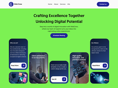 Landing Page Design for Innovative IT Agency agency clients creative design digital agency hero section landing page modern design service uiux user friendly web design