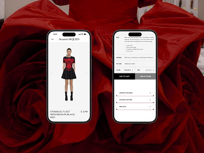 Alexander McQueen — IDENTITY.ㅤㅤㅤㅤㅤㅤㅤㅤㅤㅤㅤㅤㅤㅤㅤㅤㅤㅤ / Mobile Product alexander mcqueen brand design branding company couturier design designer fashion figma homepage interface mcqueen product redesign concept style ui uiux user interface web design website design