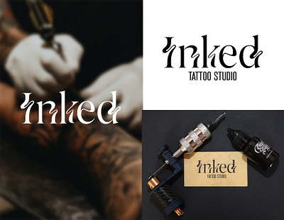 Inked - Logo Design adobe branding design designer digital design graphic design illustration logo logo design mockup tattoo ui ux vector