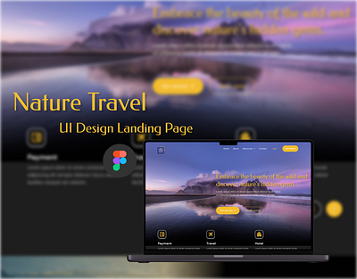 Nature travel landing page UI Design figma landing page ui web