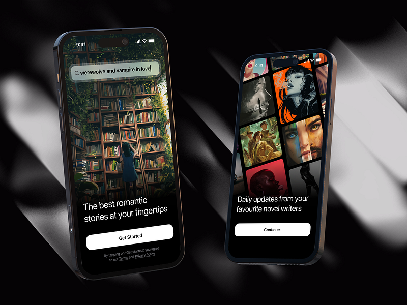 Soma Reader | Onboarding app book books dark ill illustration mobile onboarding reader stories ui