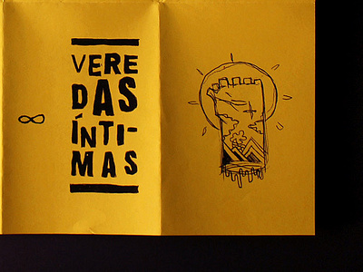 Veredas intimas authorial black brazil color copyright design diy illustration lighted rustic sketchs yellow zine