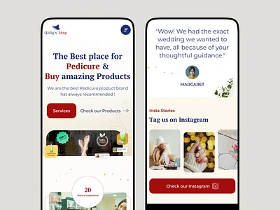 Pedicure Shop Responsive creative uiux ecommerce web responsive haircut website mobile ui mobile uiux pedicure shop website pedicure website responsive reponsive ui uiroll uiux website responsive